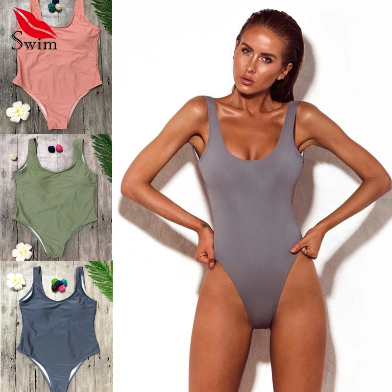 Женский купальник бикини Trikinis купальный костюм с пуш ап и высокой талией зеленый