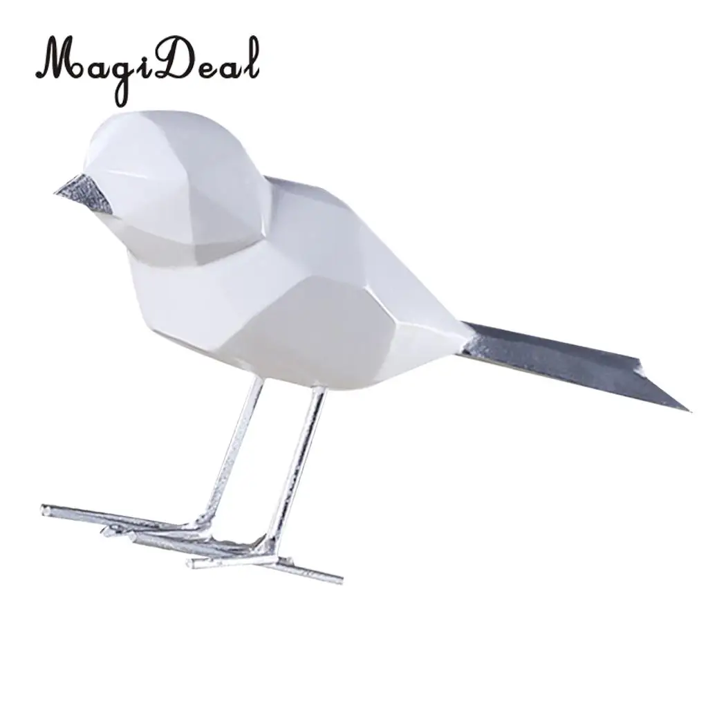 Resin Modern Bird Figurine Statue Abstract Art Sculpture for Home Room Decor