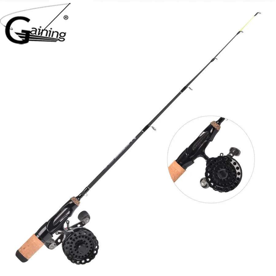 

Outdoor Winter Ice Fishing Rods Pole Portable Winter Fishing Rods Spinning 1 Sections Fish Pole 19inch/48cm flat ice fish rod