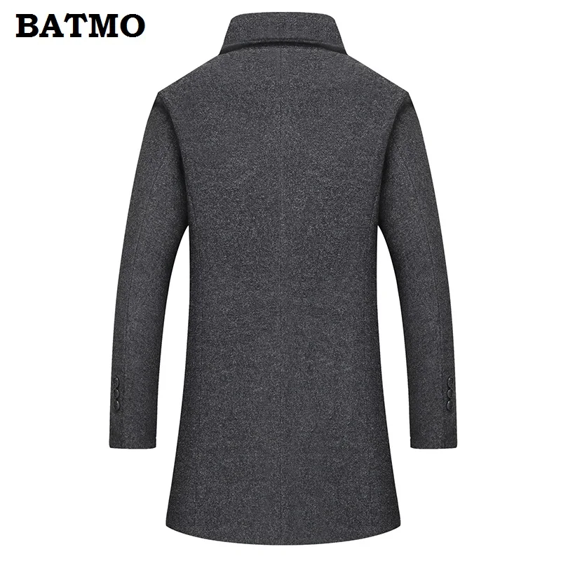 BATMO 2018 Новое поступление Зима Высокое качество шерсти thicked Теплый серый плащ для мужчин, мужские теплые куртки мужчины, 1898