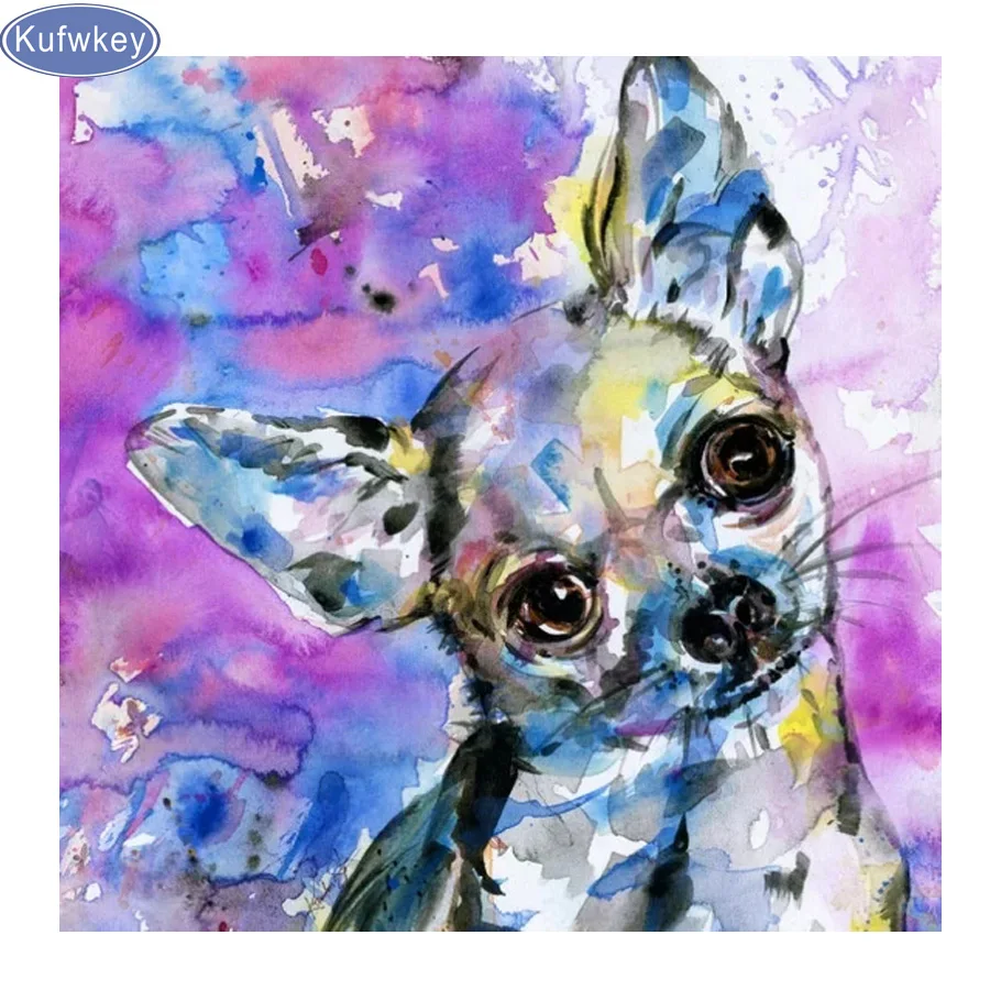 

Full Drill Square 5D DIY Diamond Painting Chihuahua Dog pet Diamond Embroidery sale Cross Stitch Rhinestone wall decor stickers