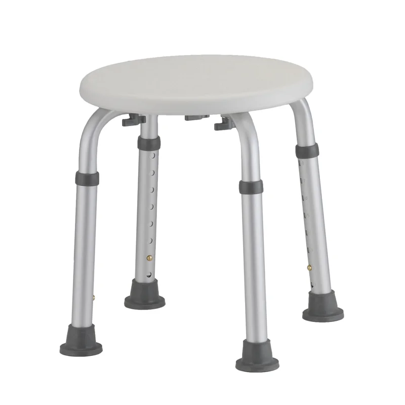 Best Household bathroom bath stool aluminum four feet adjustable height round stool elderly children bath shower Chairs mx6011045