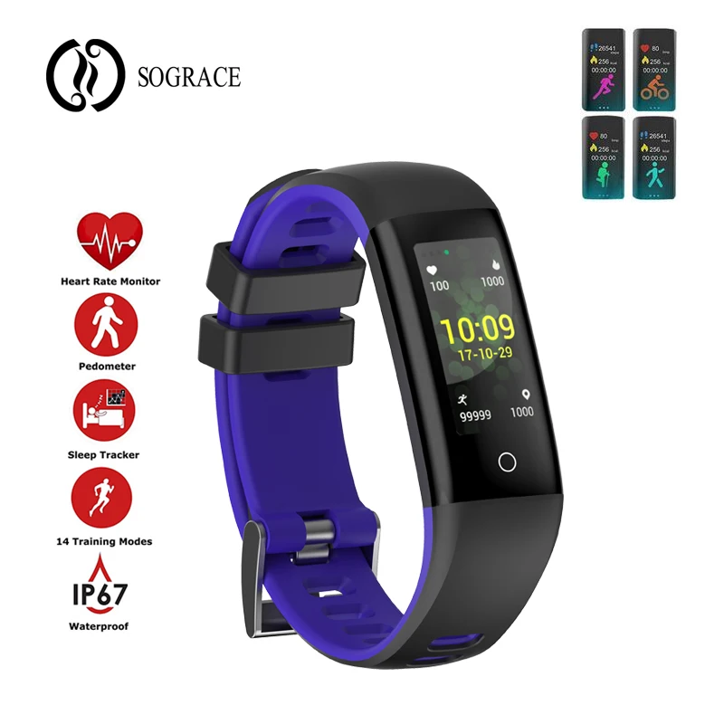 

Men Women Sport Smart Bracelet Watch Bluetooth Clock Remote Camera Heart Rate Blood Pressure Sleep Monitor Pedometer Band