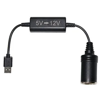 

Boost Converter Adapter Wired 5V USB Port To 12V Car Cigarette Lighter Socket Power Cord Transformer Cable