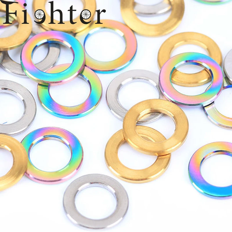 

10pcs Bicycle Bolts Washer M6 M5 Titanium Bike Ti Bolts Screw Spacer 5mm 6mm MTB Bike Parts