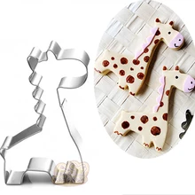 С изображением животных Жираф металлический печенья формы 0,3 мм Толщина кондитерские изделия, печенье инструменты сэндвич резаки торт фигурки жениха и невесты; BG013 5*8,5 см