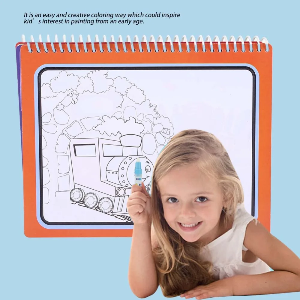 Портативная Волшебная Водная раскраска книга для рисования с волшебной ручкой доска для рисования для детей детские развивающие игрушки для рисования