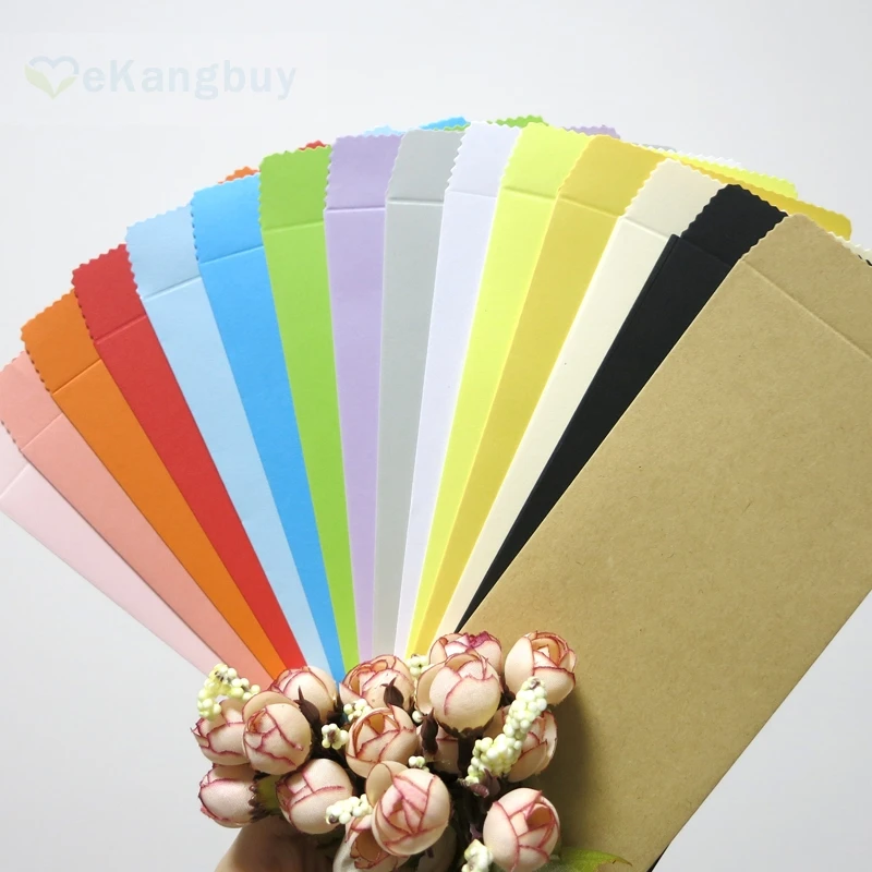

50pcs 170x85mm(6.6" x 3.3") Color Paper Envelope Vertical Chinese Style Gift Envelope