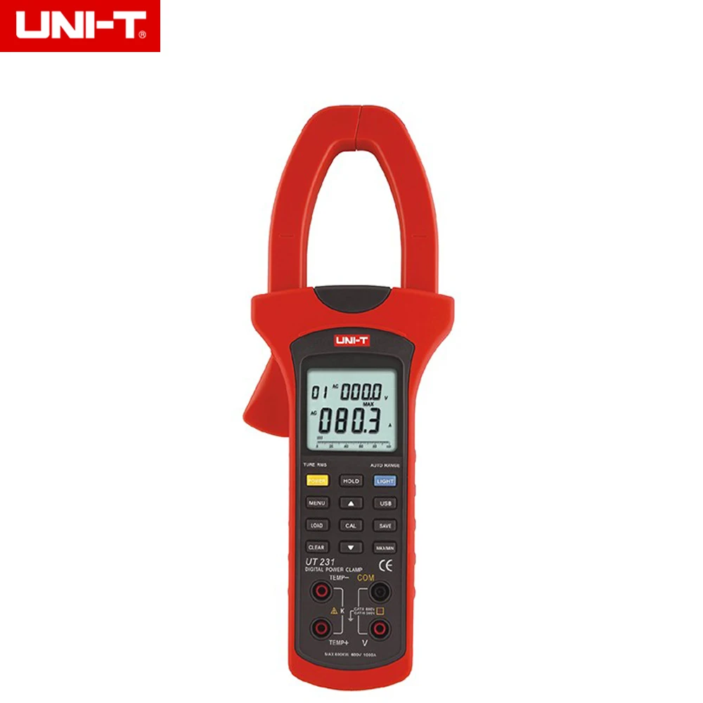 UNI T UT231 Single phase 2 wire 600KW Power Clamp Meter True RMS