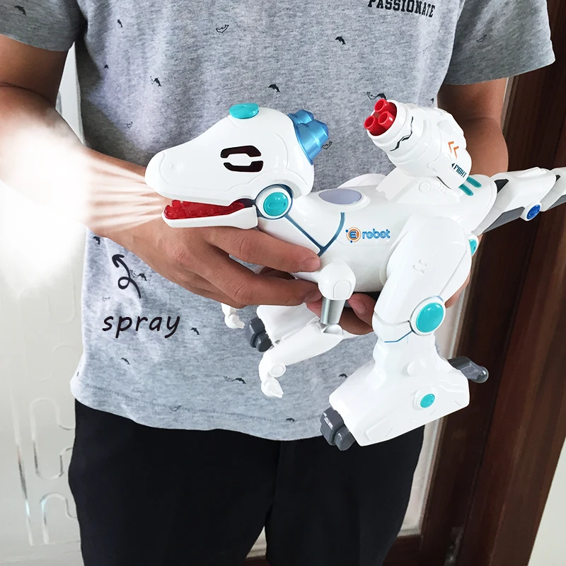 

Electric toy walking dinosaur Electronic Music robot With Light Sound Mechanical dinosaurs Interactive Robots Toy RC Robot gift