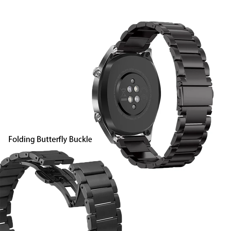for huawei gt 22mm Folding Butterfly Buckle