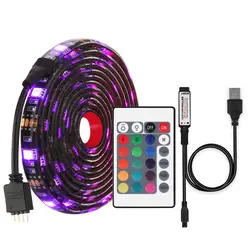 5050 SMD usb-лента 5 V RGB Светодиодные ленты свет 30 светодиодный s/m для ТВ фонового освещения с 24key пульт дистанционного управления