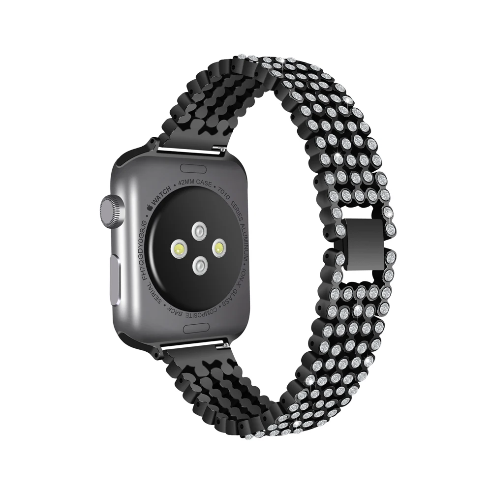 OSRUI Алмазный ремешок для Apple Watch band series 4 44 мм 40 роскошный стильный кристалл iWatch 3 2 1