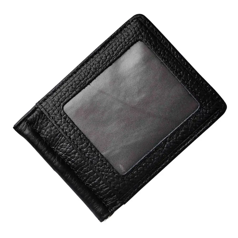 Мужской дизайнерский тонкий кошелек из натуральной кожи, передний ...