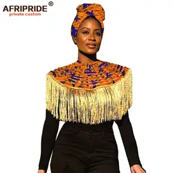 2019 Африканский тюрбан + медь Анкара повязка на голову в африканском стиле Традиционный 100% высококачественный хлопок Африканский Свадебный