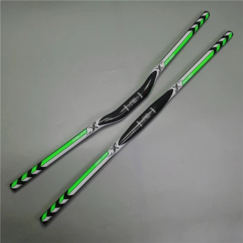 

2017 new Ec90 carbon handlebar bicycle put ultra-light full carbon fiber yanerwo 3k GREEN HANDLEBAR 700MM-740MM