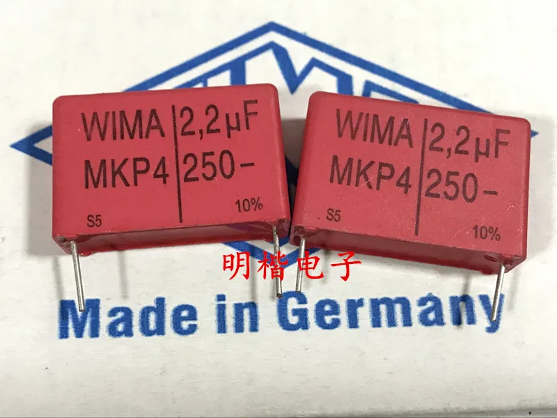 Горячая распродажа 10 шт/20 штук Германия WIMA MKP4 250V 2,2 мкФ 2U2 250V 225 P: 27,5 мм аудио конденсатор