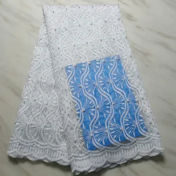 

African Lace Fabric 2018 High Quality White Nigerian Net Lace Fabric With Beaded Embroidery Tulle French Lace For Wedding