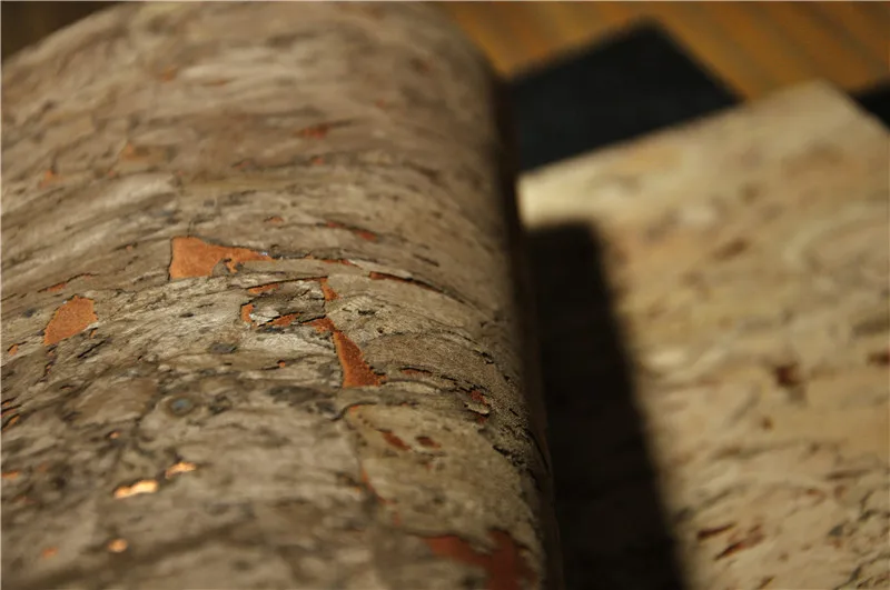 

textures gold metallic backing dark brown cork wallpaper for living room home decoration