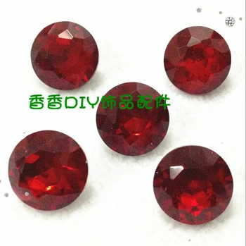 

14mm 100pcs/lot Siam Octagon Crystal Round Fancy Stone Flat Top Baoshihua Glass Stone For Jewelry Making