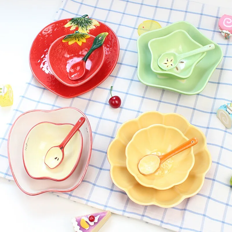 3 PCS Set Toddler Baby Kids Child Lid Training Bowl with Spoon Cartoon Baby Feeding Ceramic Tableware Children Plate Suck 3 PCS Set Toddler Baby Kids Child Lid Training Bowl with Spoon Cartoon Baby Feeding Ceramic Tableware Children Plate Suck