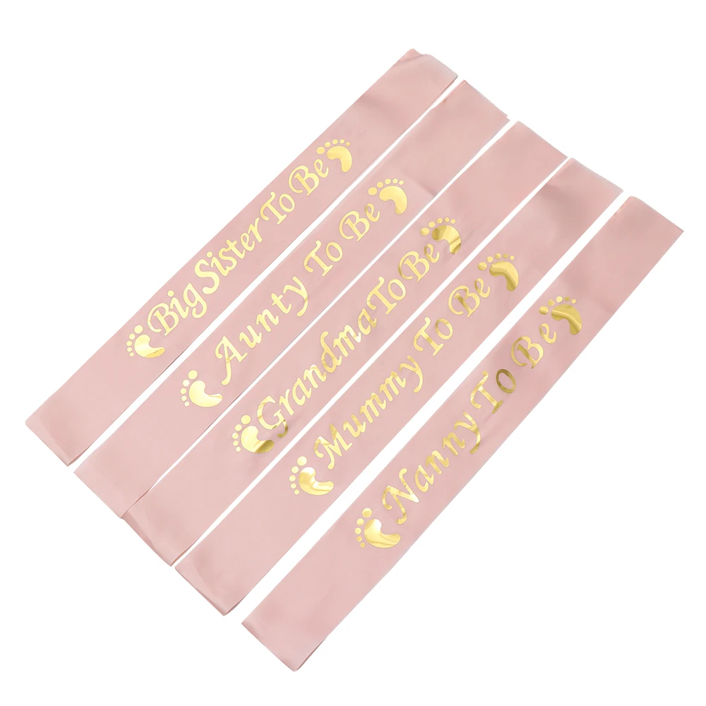 5 Styles Blue Mommy Mum To Be Sash Baby Boy Girl Baby Shower Decoration Sash Newborn Party Decoration Pregnant Mom Favor Gift