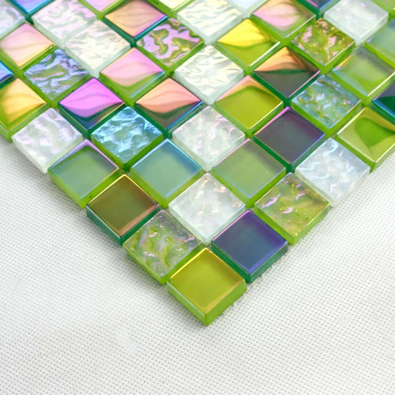 Stained Gl Mosaic Tiles Green Crystal Tile Backsplash 2219 Stained Gl Mosaic Tiles Green Crystal Tile Backsplash 2219 Iridescent Bathroom Wall Stickers Kitchen On Aliexpress Alibaba
