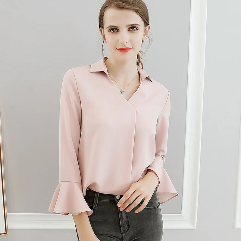 2018-Spring-And-Summer-Chiffon-Blouse-New-Korean-Fashion-Clothing-Women ...