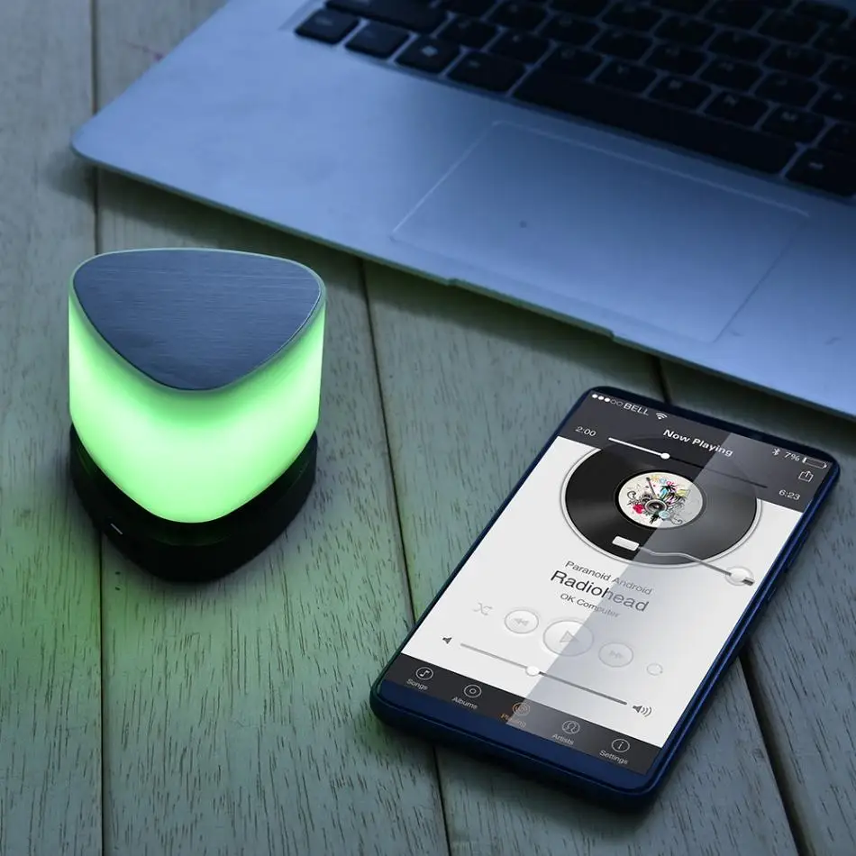 

Jeebel LED Speaker Wireless Bluetooth Colorful Light Smart Phone Touch Panel Button Night Light Read Book Lamp Table Speaker Z1