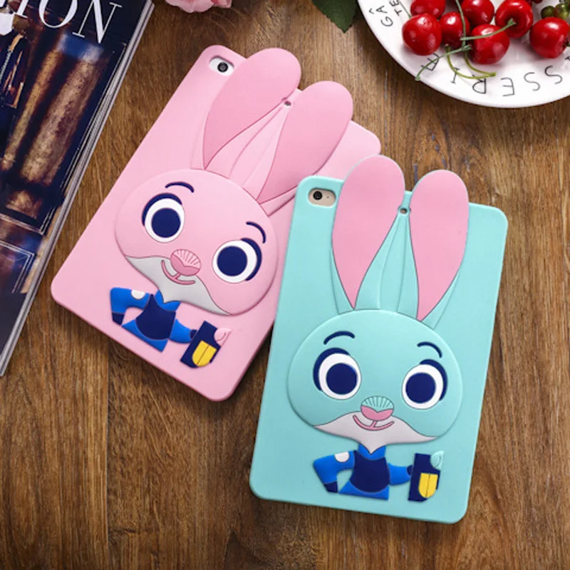 

Tablet Case For ipad MiNi 1 2 3 Cute Cartoon Rabbit Kids Shockproof Silicone Rubber Back Cover For Apple ipad Mini 1 2 3 Case
