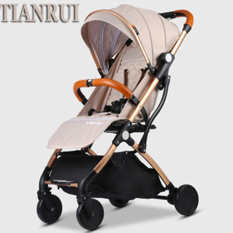 

Tianrui baby stroller can sit and fold the stroller to carry the Russian free shipping