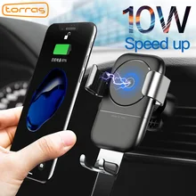 

Torras 10W Qi Wireless Car Charger Mount Phone Car Charger Wireless Quick Charge 3.0 Fast Charger For Samsung S7 S8 For iPhone X