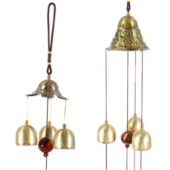 

Bronze Yard Garden Outdoor Living Tubes Bells Wind Chimes Campanula Mascot Aluminum And Wood