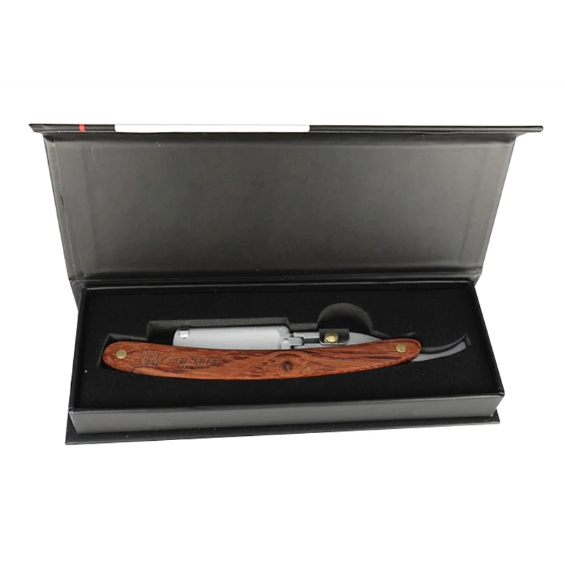 Wood Shaving Safety Razor Straight Edge Blade Folding Knife for Man