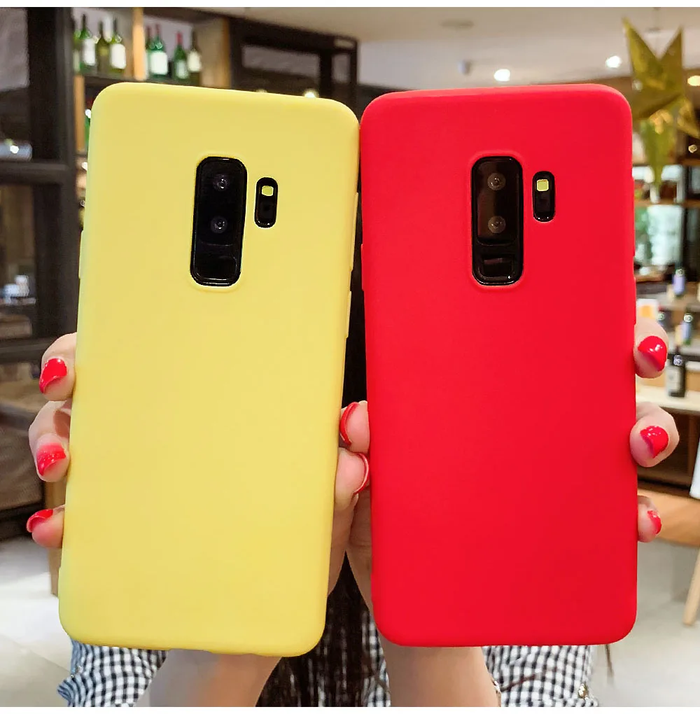 Чехол конфетного цвета для Samsung Galaxy A7 2018 S10 плюс Lite S8 S9 силиконовый чехол iPhone X XR XS Max