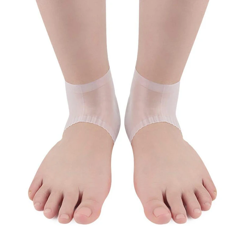 

2pcs/pair new Silicone Heel pad Moisturizing Gel Heel Liner Anti-slip Maintenance Cracked Foot Heel pad MR0038