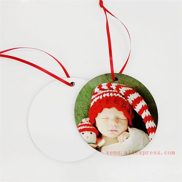 Christmas Sublimation Ornament with Red String Double Sides