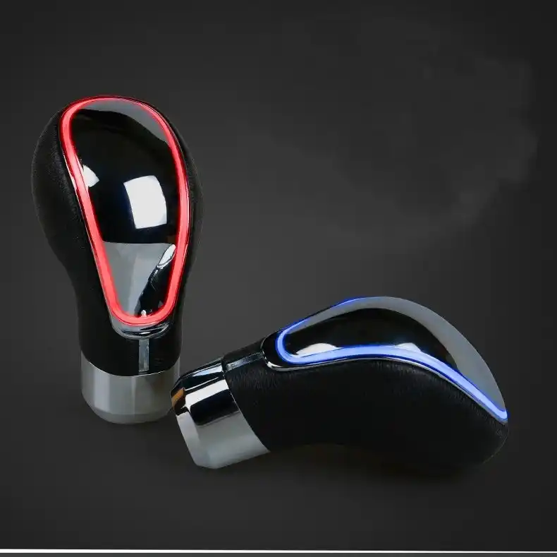 MACHSWON Car Modified LED Lighting Shift Head Automatic Stick Shift Knob Lever Crystal Car White Red LED Gear Shift Lever Stick Knob Head Shifter Crystal Bubble New Car Shift Knob Crystal Bubble