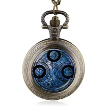 Новые модные кварцевые карманные бронзовые часы с брелоком цепь часы Доктор Кто кулон цепь Подарки для мужчин женщин лучший подарок HB837