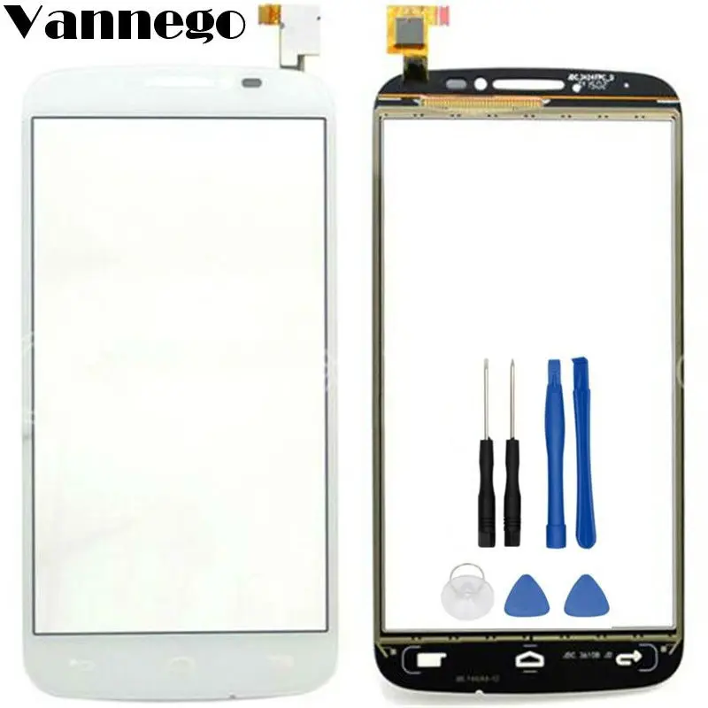 Vannego C7 7040D Touch Screen Digitizer Glass Panel Sensor Assembly For Alcatel One Pop Dual 7040E 7041D 7040 | Мобильные телефоны