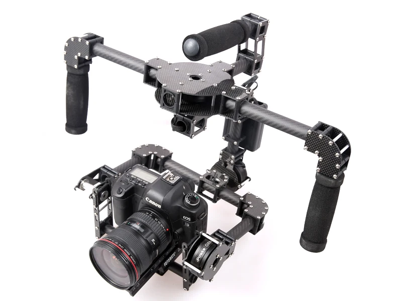 

New 3-Axis DSLR Camera Carbon Brushless Gimbal Handle/Stabilized Mount steadycam