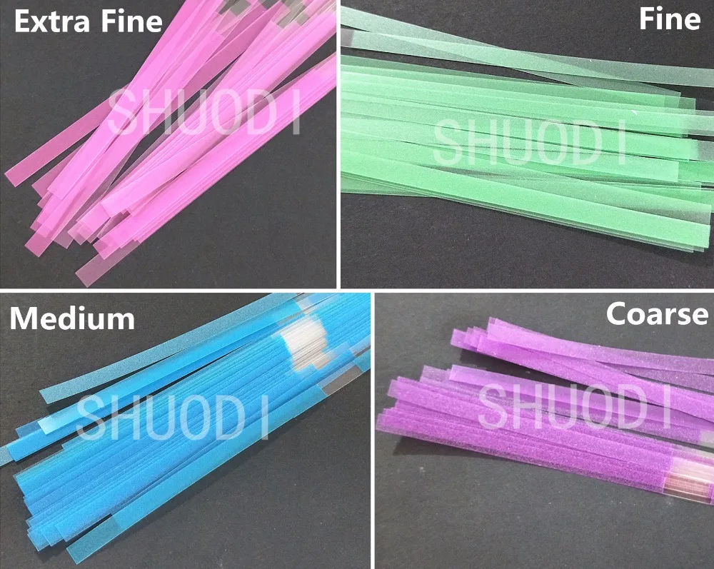 

40 Pcs of 4mm Width Dental Polyester Polishing Stick Strip with Single Side polishing side Polystrips Material