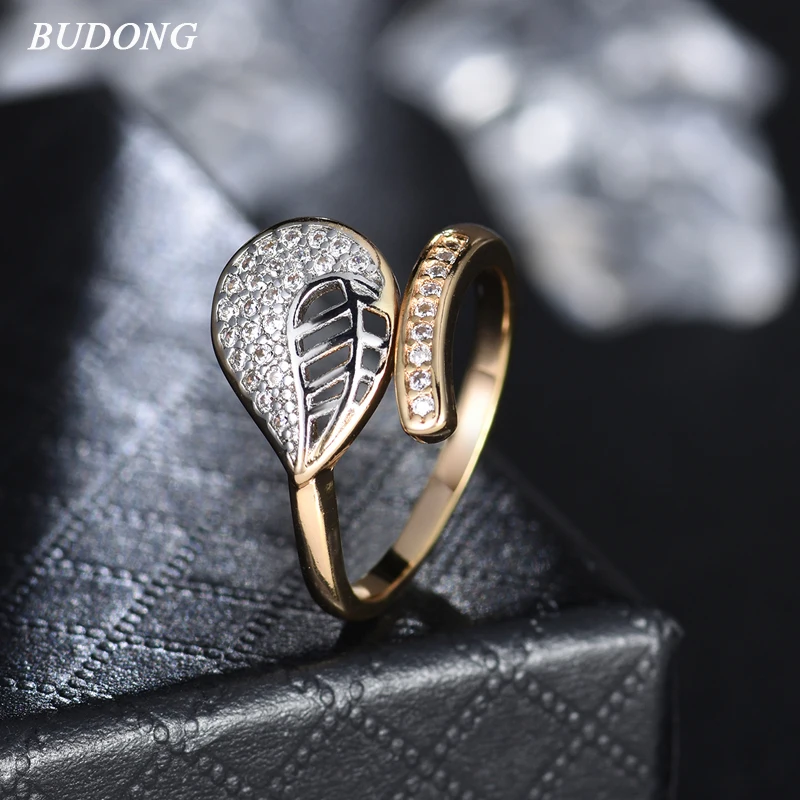 Женское кольцо для помолвки BUDONG Infinity Bijoux Винтажное с фианитами вечеринки