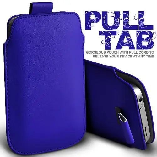 Elegant PU Leather Phone Pouch with Pull Tab Cover
