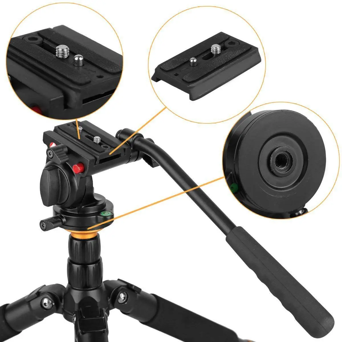 KINGJOY KH 6750 Гибкая алюминиевая головка штатива для камеры видео и других DSLR камер с