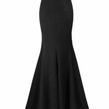 Осень зима Макси длинный рыбий хвост Bodycon Юбка с оборками Высокая талия кружево Сексуальная Работа Saia офисные женские черные Jupe AB5