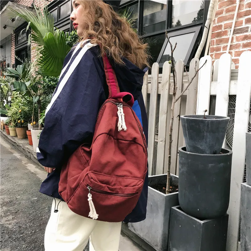 Menghuo Leisure Canvas Backpack for Women Big Capacity Shopping Bag Laptop Backpack Rucksack Student Mochila Women School BagsIMG_1199