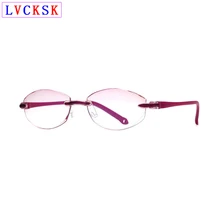 Женские очки для чтения, лупа без оправы, Алмазная огранка, боковая HD пресбиопическая оправа, женские очки для дальнозорких зрелищных очков L3