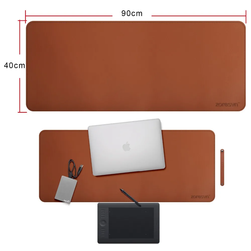 Zoresyn Large Artificial Leather Mouse Pad 900*400MM Big Keyboard Mat