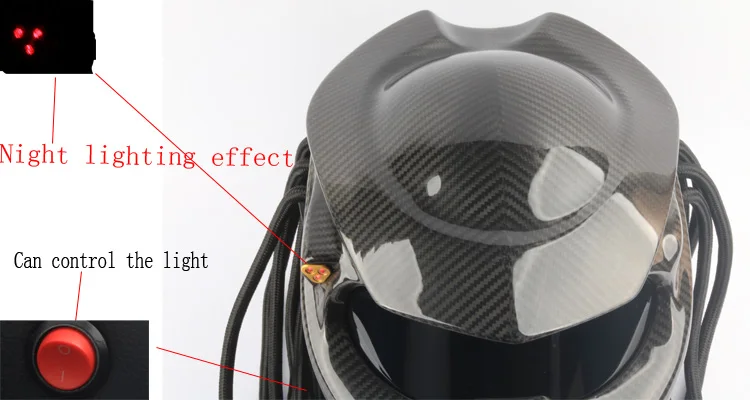 Хищник из углеродного волокна мото rcycle шлем Железный анфас Мото шлем DOT сертификация высокое качество прозрачный цветной козырек